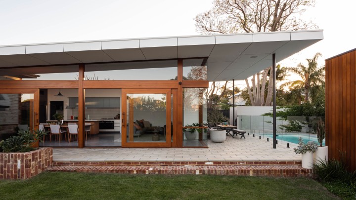 Timber sliding doors fixed windows by Cedar West