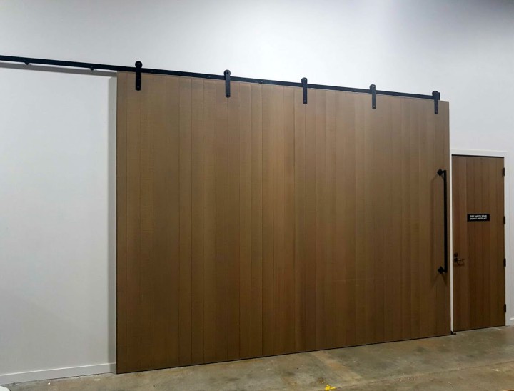 Barn door sliding natural sawn timber Cedar West