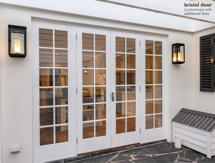 Bristol door French hinged timber Cedar West