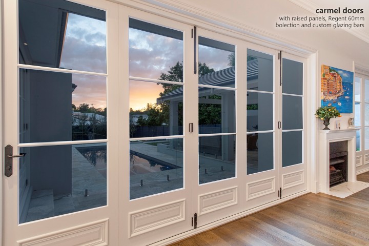 Carmel timber doors bifold glazing bars Cedar West
