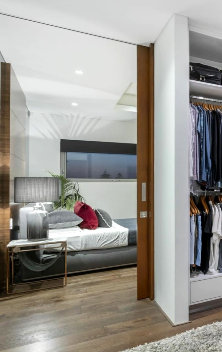 Internal timber cavity sliding robe door by Cedar West