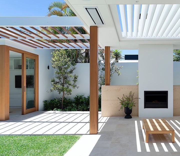 Sliding door timber entertainment area Cedar West