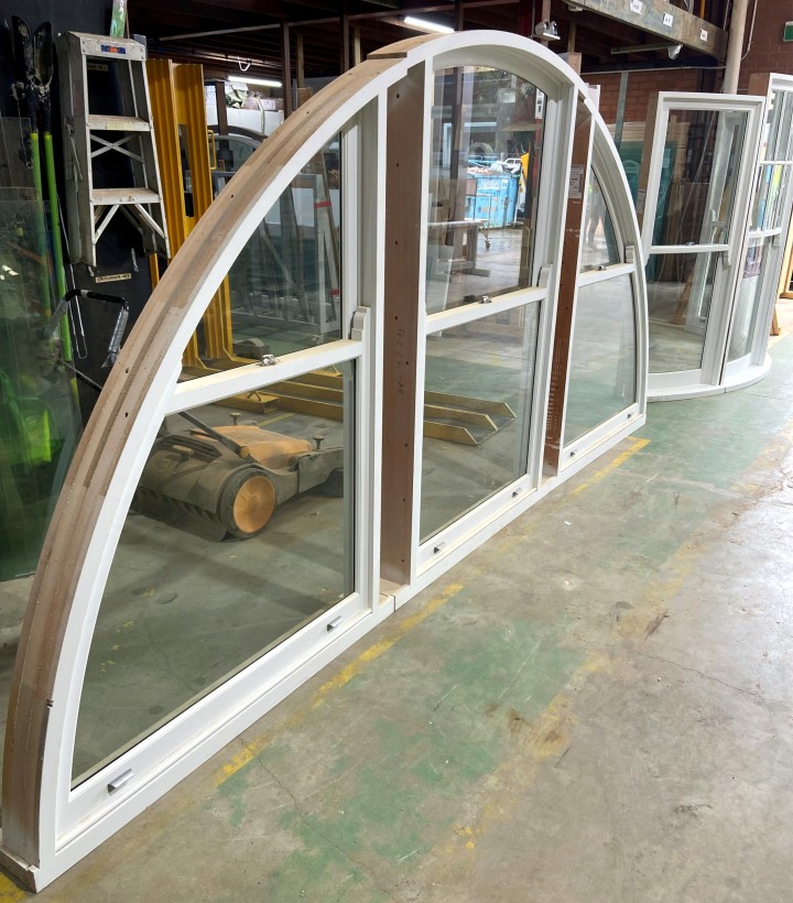 Curved double hung windows Cedar West