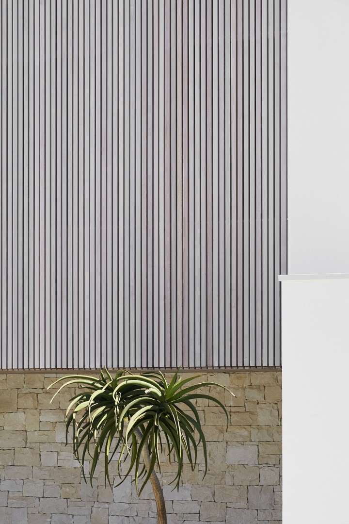 Flutestyle timber lining grey finish Cedar West