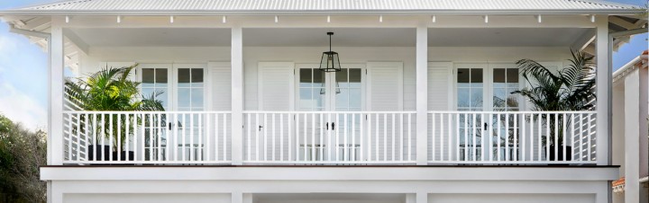 External timber shutters white Cedar West