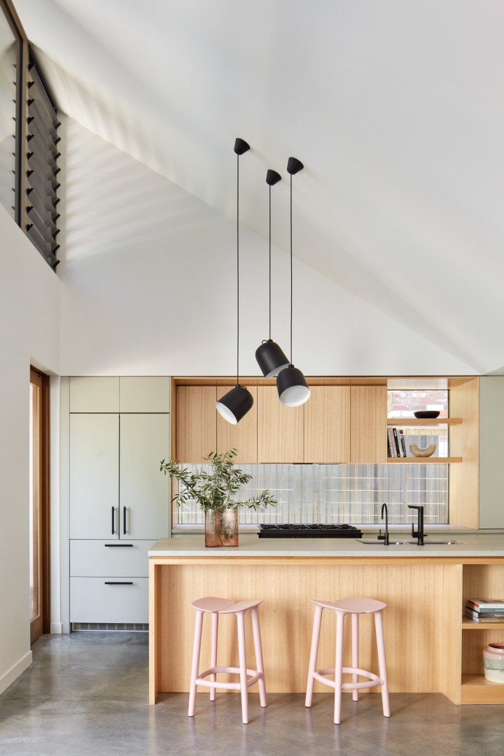 Timber door louvre windows by Cedar West