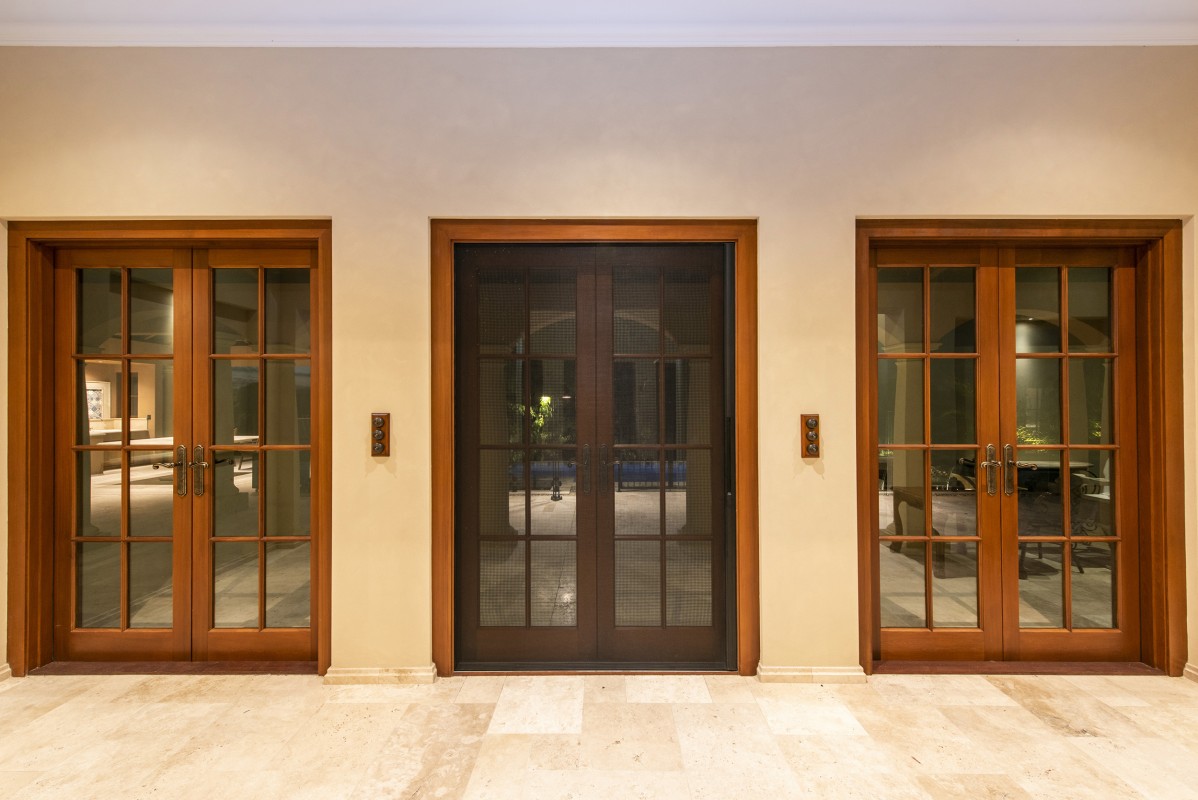 Cambridge doors restractable screen Cedar West