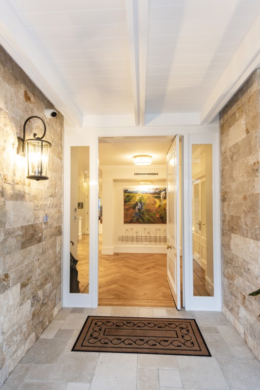 Pivot door hold open function Cedar West