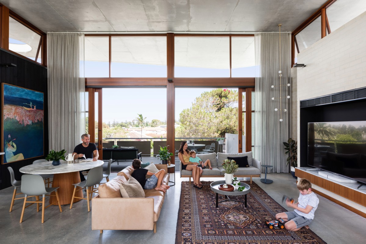Stacking doors large fixed windows Cedar West