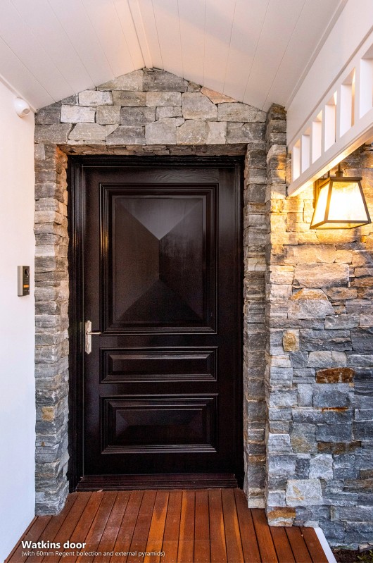 Watkins door Regent bolection timber panel Cedar West
