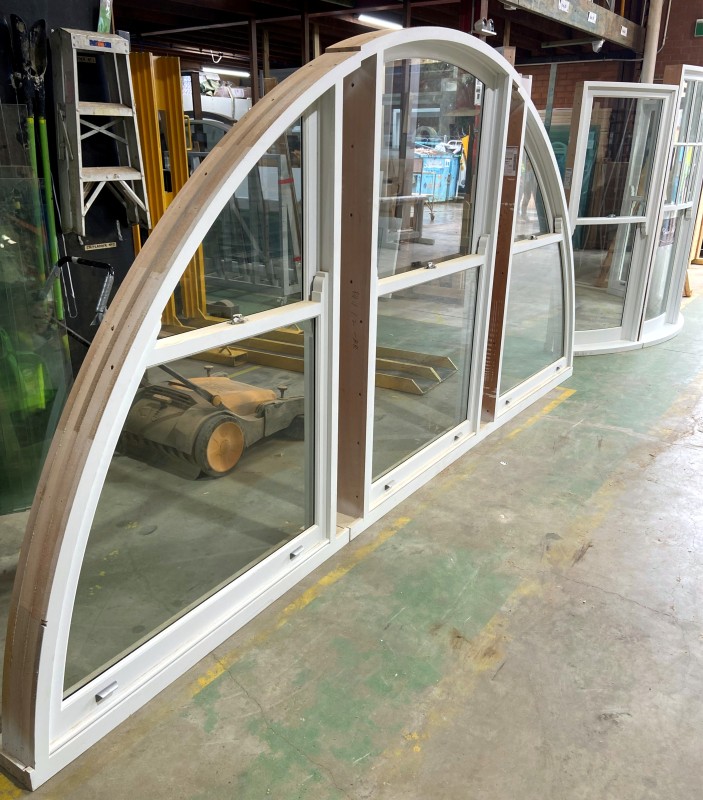 Curved double hung windows Cedar West