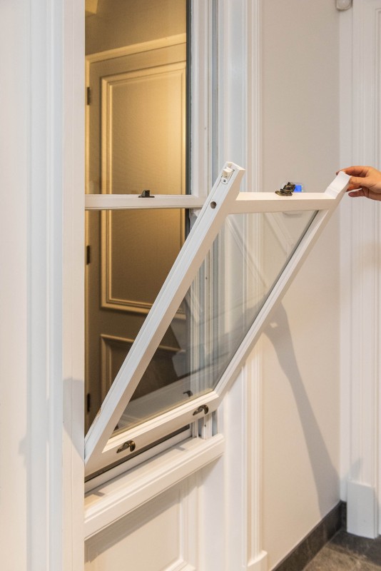 Double hung window removable sashes Cedar West