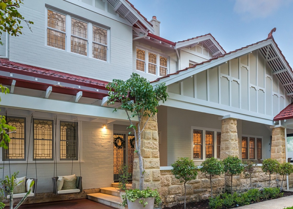 Leadlight timber windows designed to match original Cedar West
