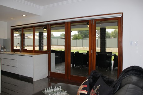 Andover timber glass bifold door servery outdoor kitchen