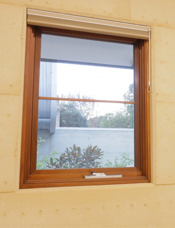Awning window timber rammed limestone Cedar West