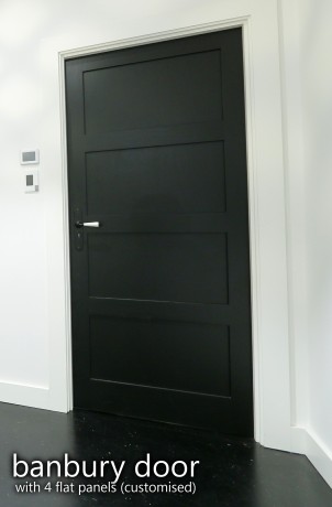Banbury door customised painted black Cedar West