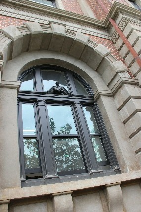 Double hung window heritage building