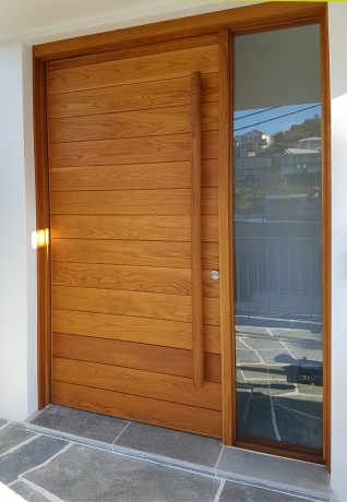 Cronulla door with timber long handle Cedar West