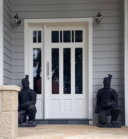 Custom timber entrance door by Cedar West