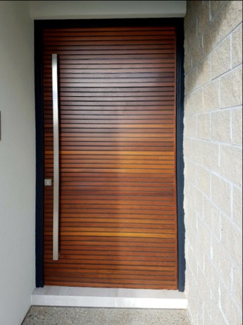 Grange door with blacked out timber 3D Cedar West