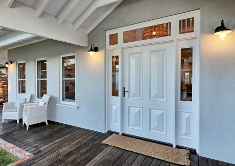 Guildford door painted white Cedar West hamptons style