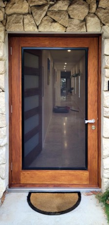 Ruby entry door with flyscreen Cedar West