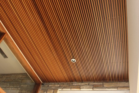 Flutestyle timber lining Western Red Cedar hit and miss battens