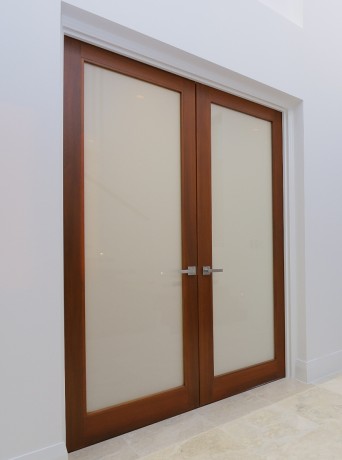 Lexus timber door translucent glass privacy Cedar West