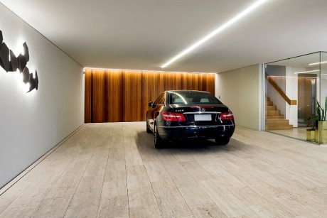Squarestyle MR2357 garage feature wall timber Cedar West