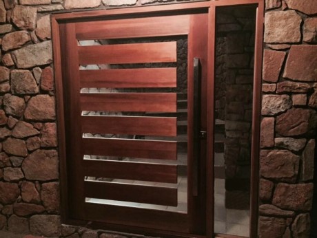 Skydro timber door glass Cedar West