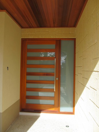 Sorrento timber door pivot glazed Cedar West