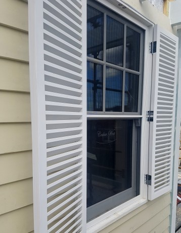 External timber shutters window Cedar West