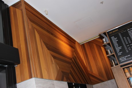 Timber architectural feature lining interior Ridgestyle Cedar West