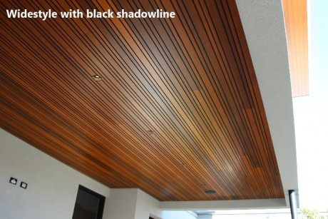 Widestyle timber lining external cladding Cedar West black shadowline