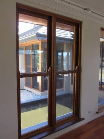 Double hung window solid cedar