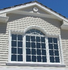 White painted windows arch Cedar West
