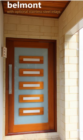 belmont timber entry door optional stainless steel inlays