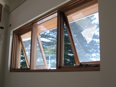 cedar timber awning window