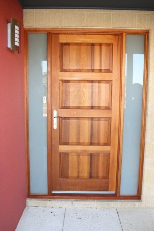 cedar timber door entry hinged side lite banbury