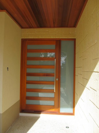 cedar timber door entry pivot side lite sandleford