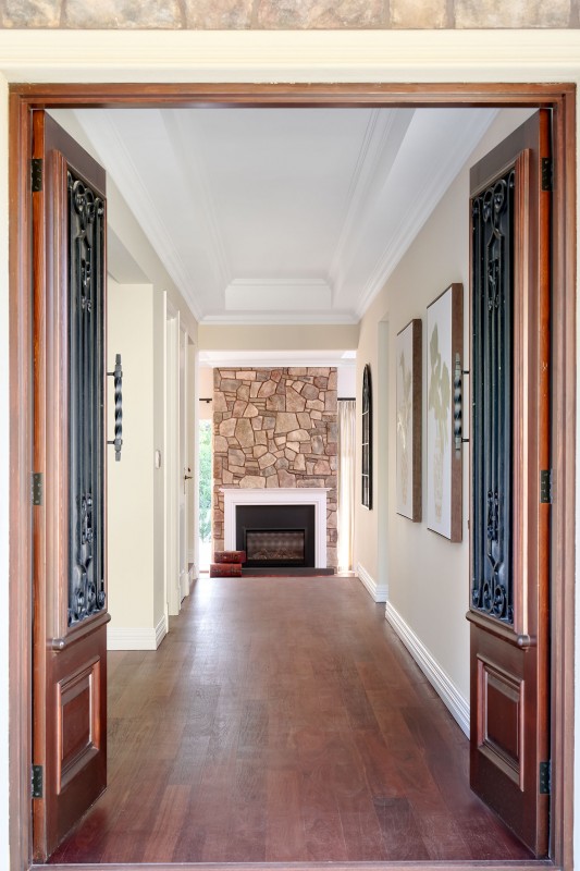 Chatsworth double doors wrought iron timber Cedar West